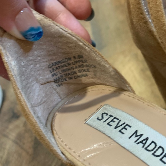 Steve Madden leather upper Carson heel sandals shoes size 6.5M - Picture 3 of 7